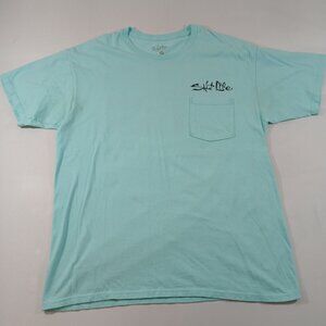 Salt Life Men's Graphic Pocket Tee In Seafoam Green Size L